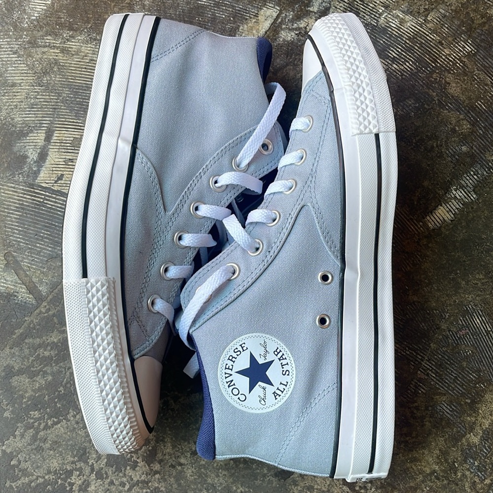 Converse Chuck Taylor Malden Men's Shoes Mid Sneakers A04470F Skate Gray Canvas - Picture 3 of 8